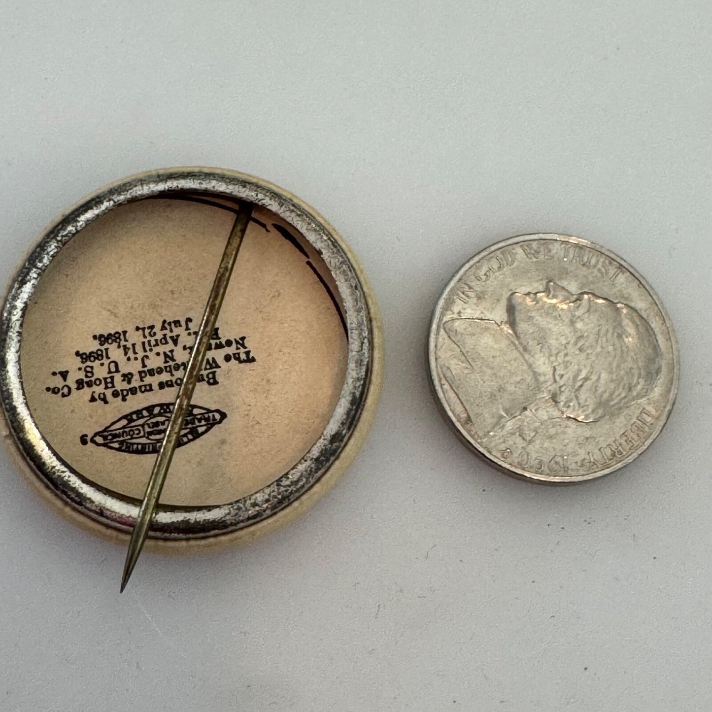 1908 Rochester Past Regents Assn Baby To Be Christened Pin VMC ROYAL ARCANUM