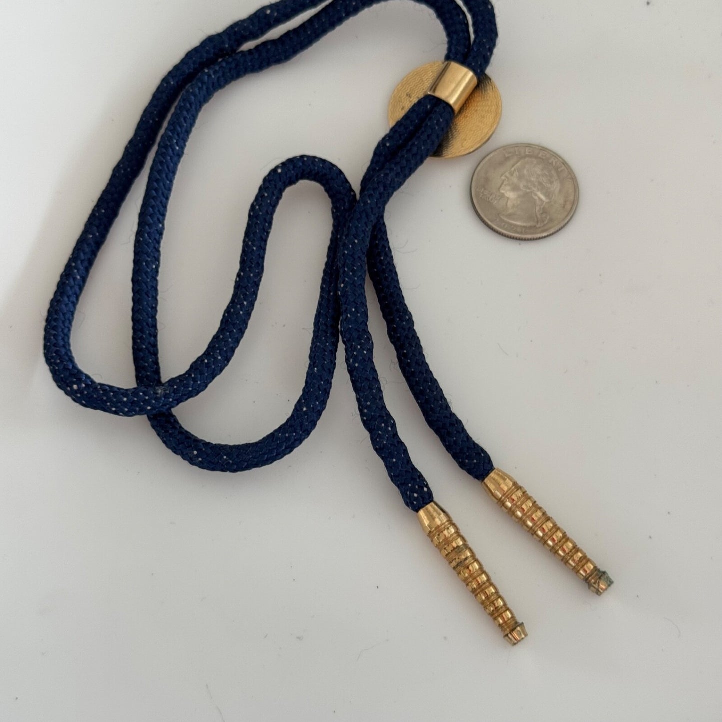 Vintage Loyal Order of Moose Bolo Tie Gold Tone LOOM Jeweled Eye