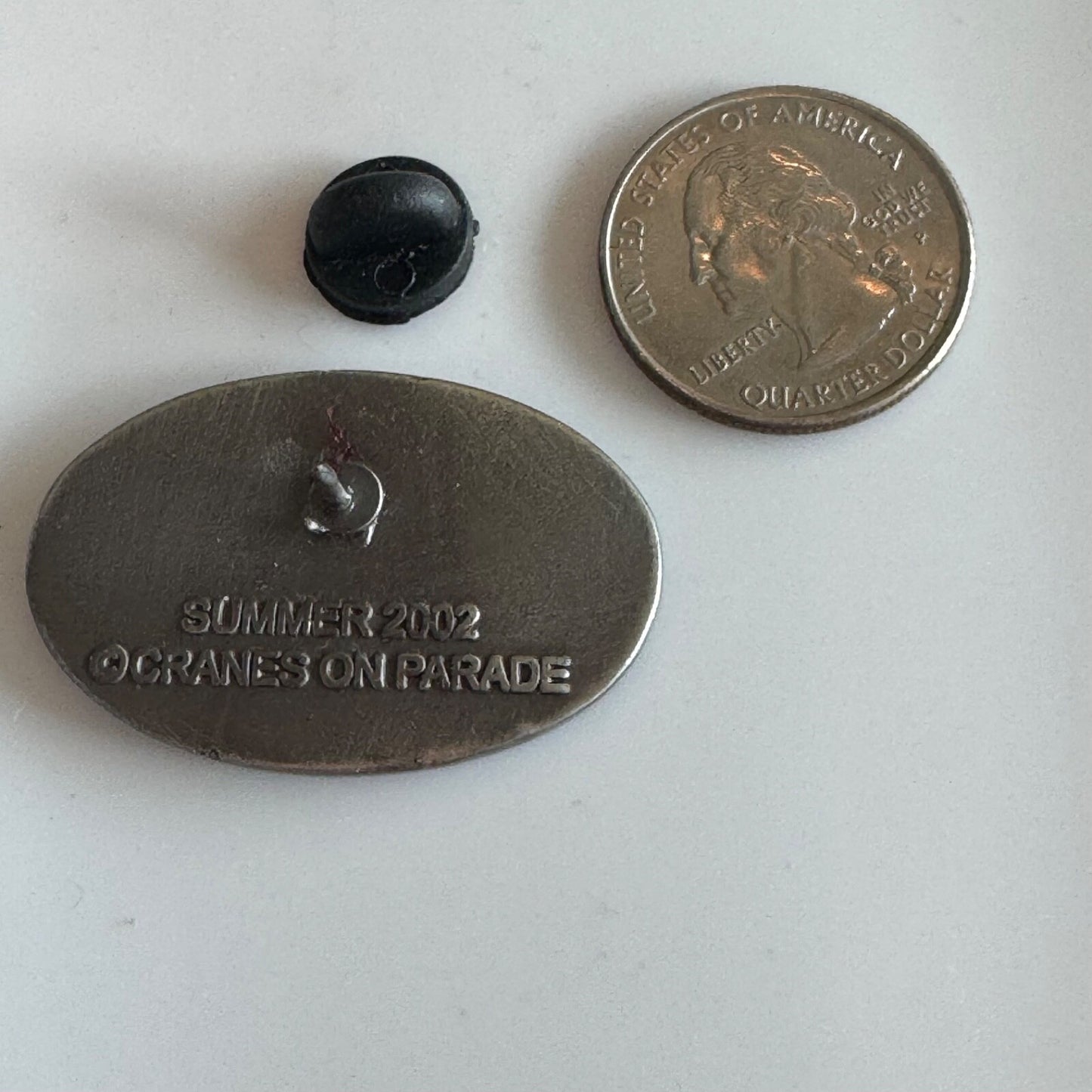 Cranes on Parade 2002–2003 Pewter Tone Art Public Sculpture Pin