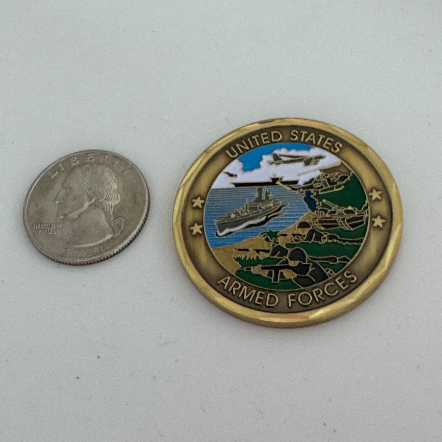 Vietnam Veteran Challenge Coin United States Armed Forces Enamel