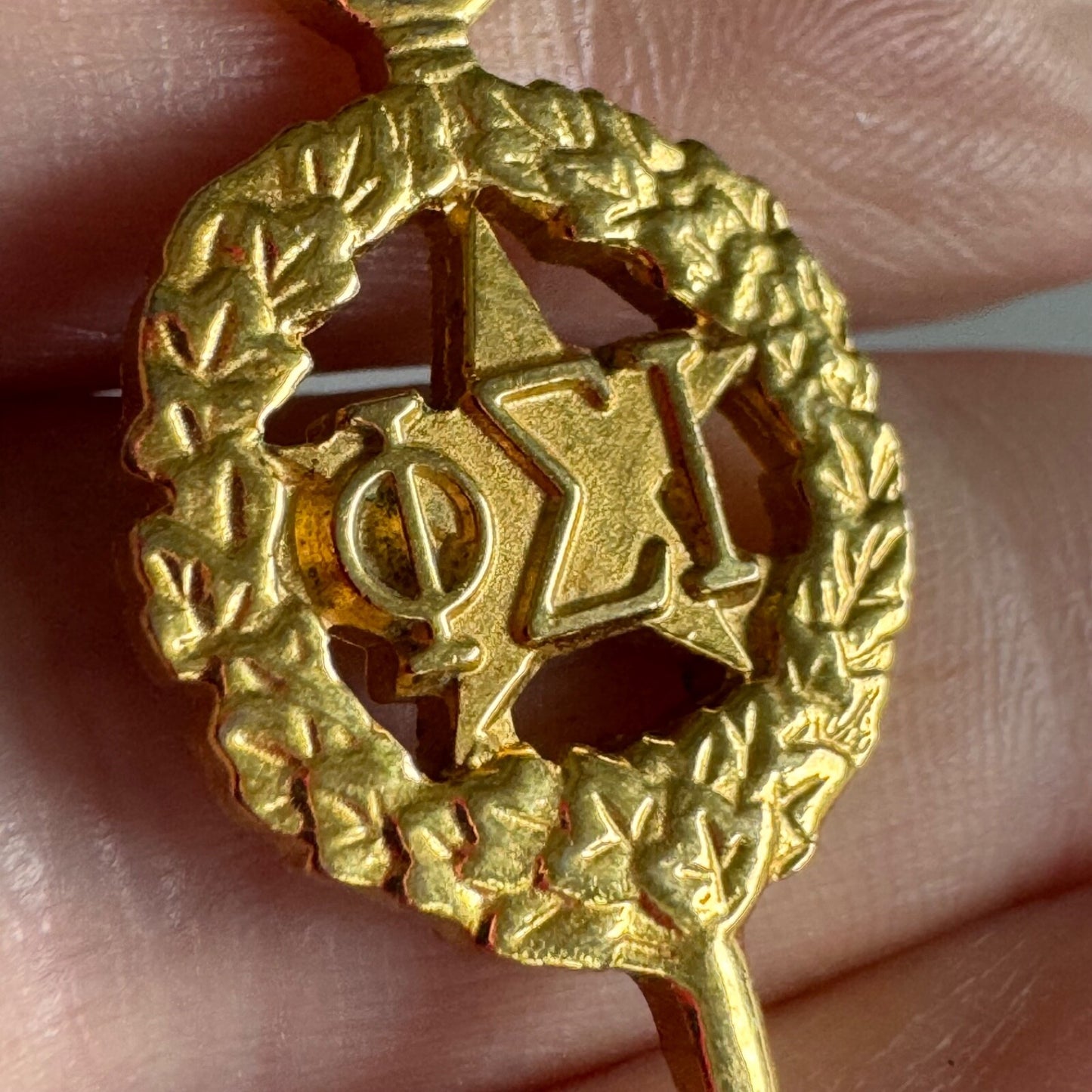 Vintage Phi Sigma Iota Key Fob Pendant Charm Lapel Pin