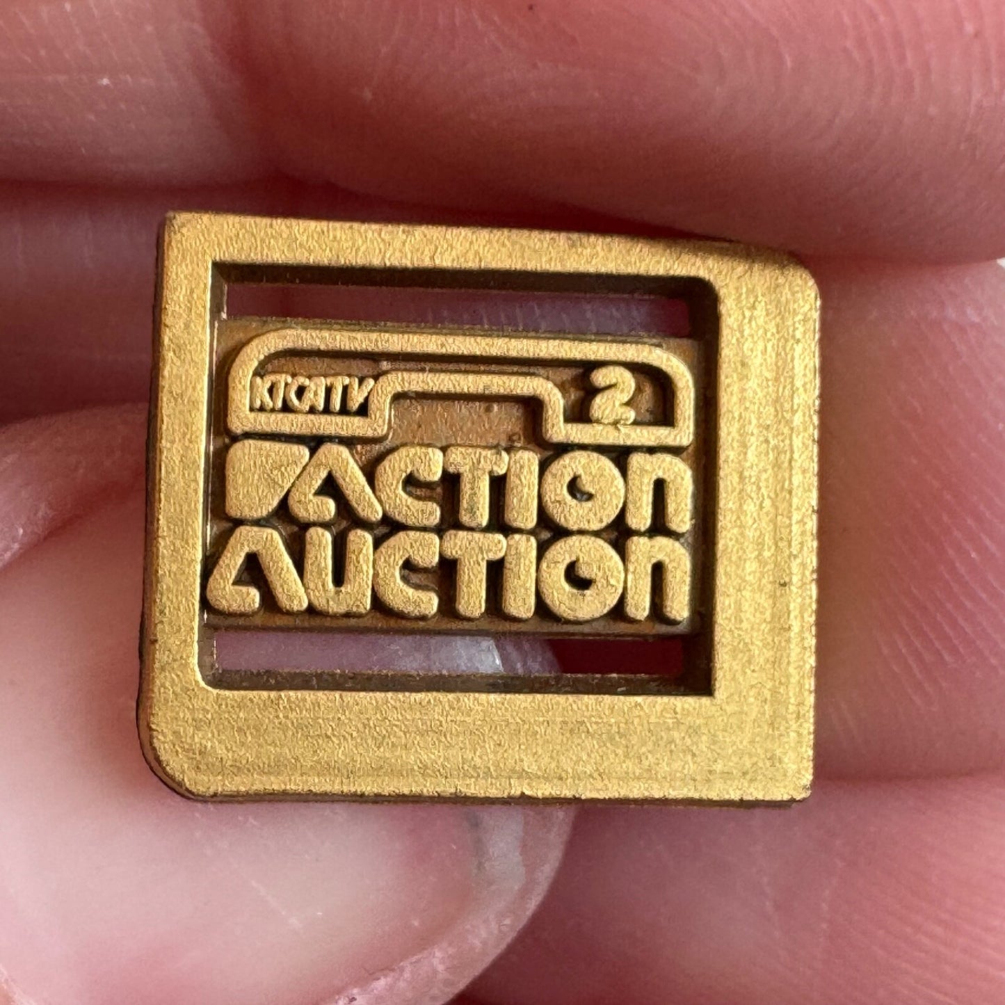 Vintage Twin Cities PBS KTCA-TV Action Auction 2 Lapel Pin KTCA