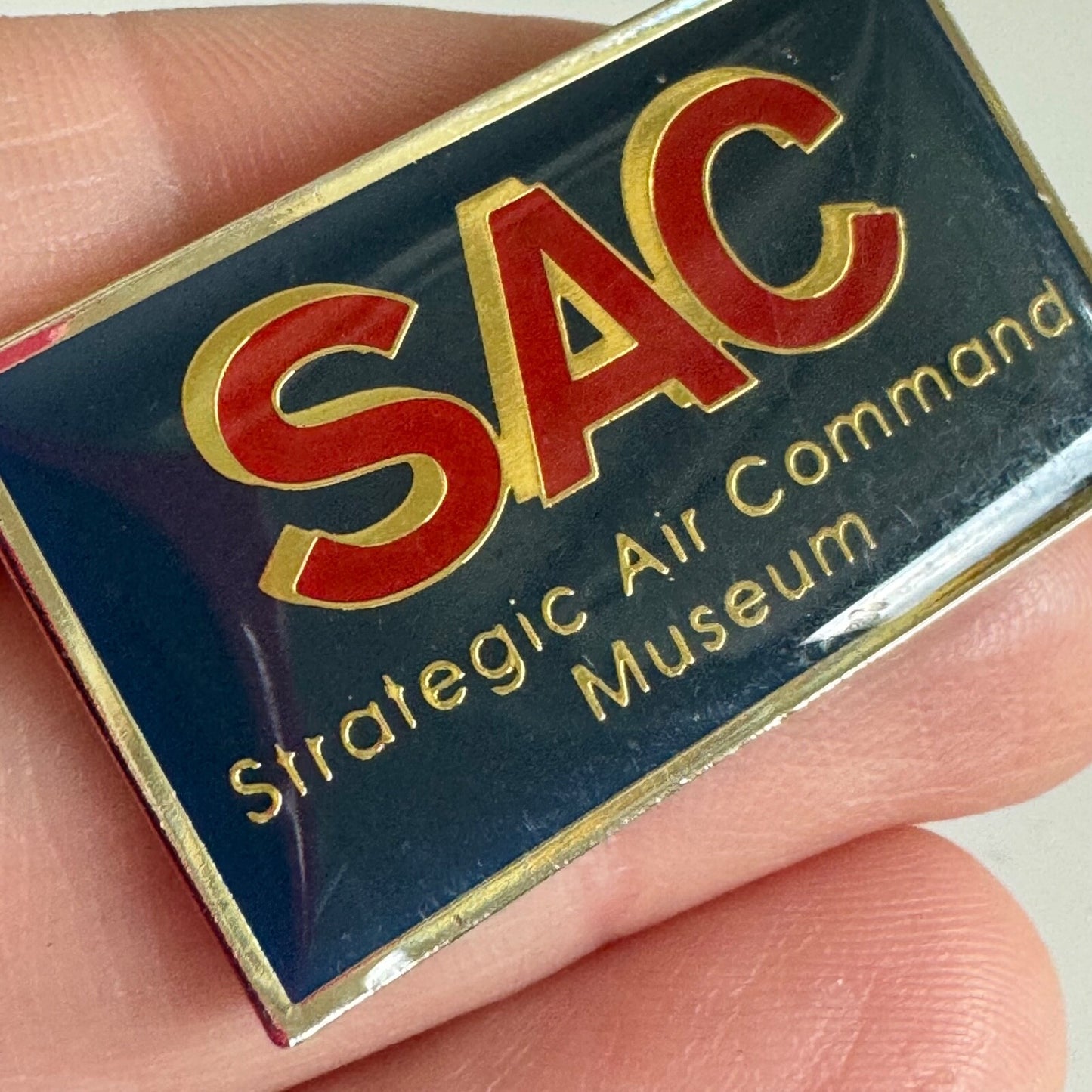 Vintage Strategic Air Command Museum Lapel Pin Nebraska SAC RARE