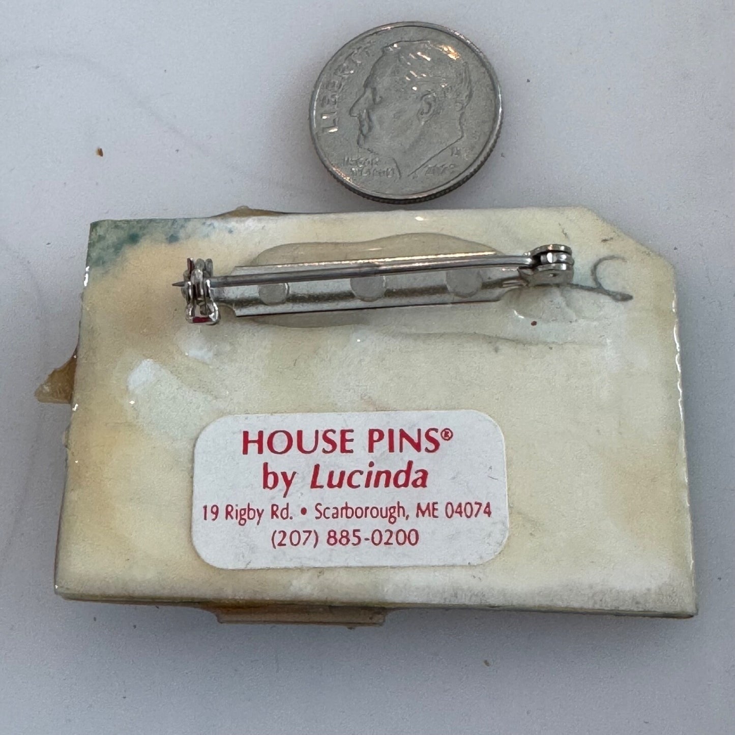 Vintage House Pins by Lucinda Garden Peas Spuds Birds Brooch Pin