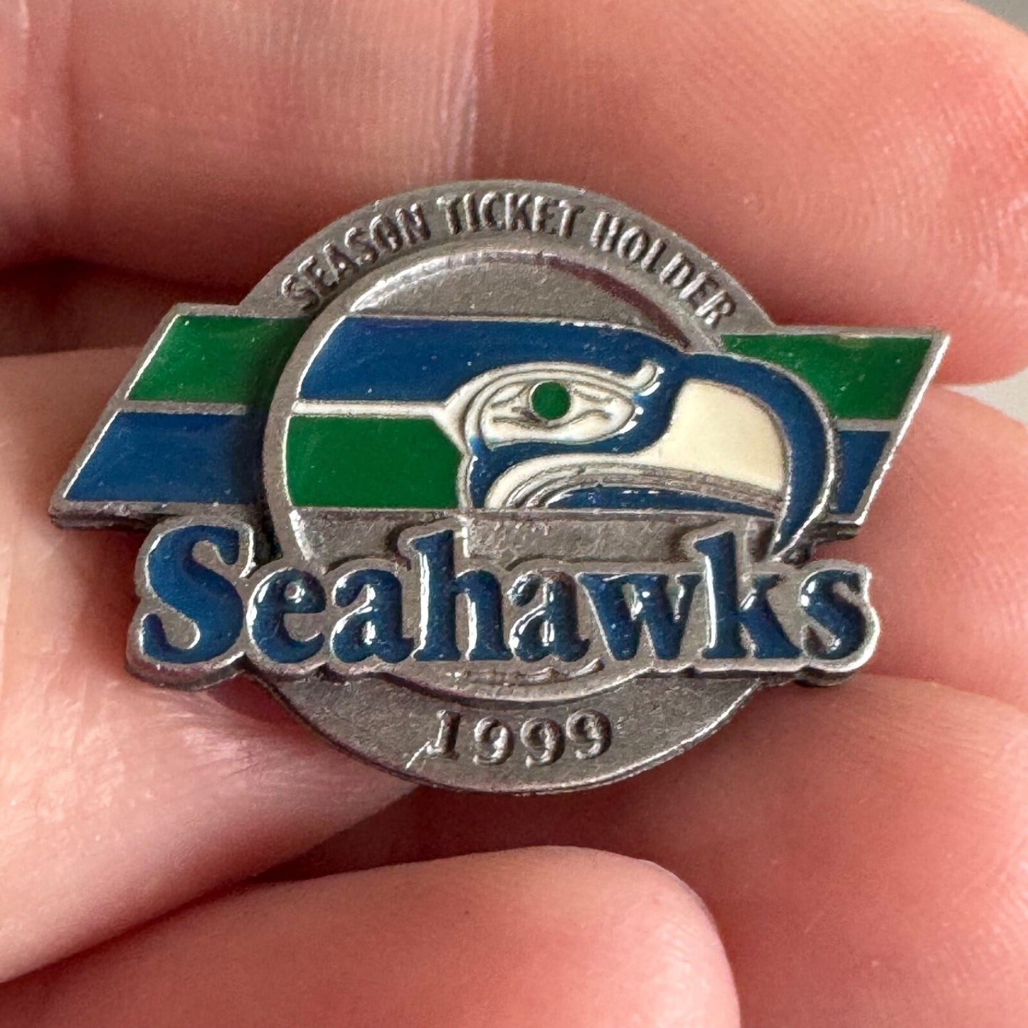 Vintage 1999 NFL Seattle Seahawks Logo Season Ticket Holder Lapel Pin