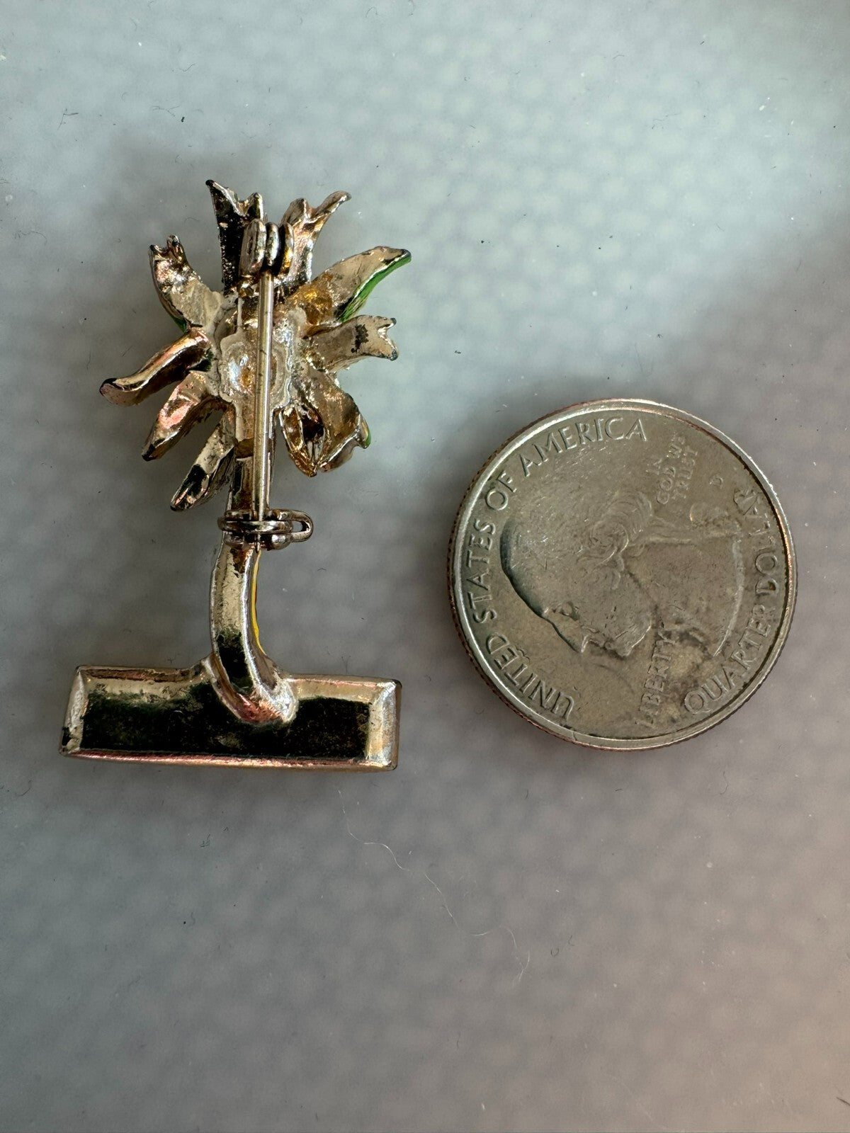 Vintage Florida Souvenir Brooch Pin Palm Tree