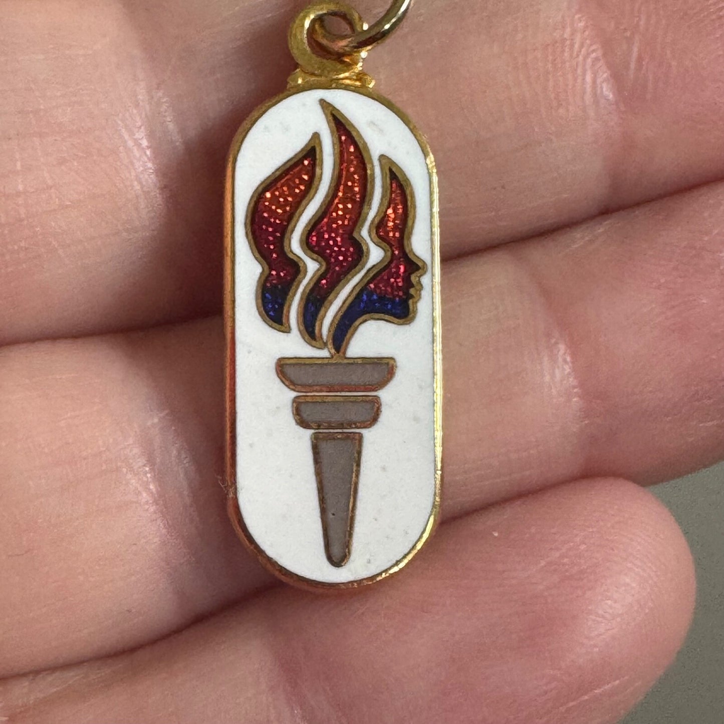 Vintage LDS Church Personal Progress Young Women's Torch Charm Pendant Mormon
