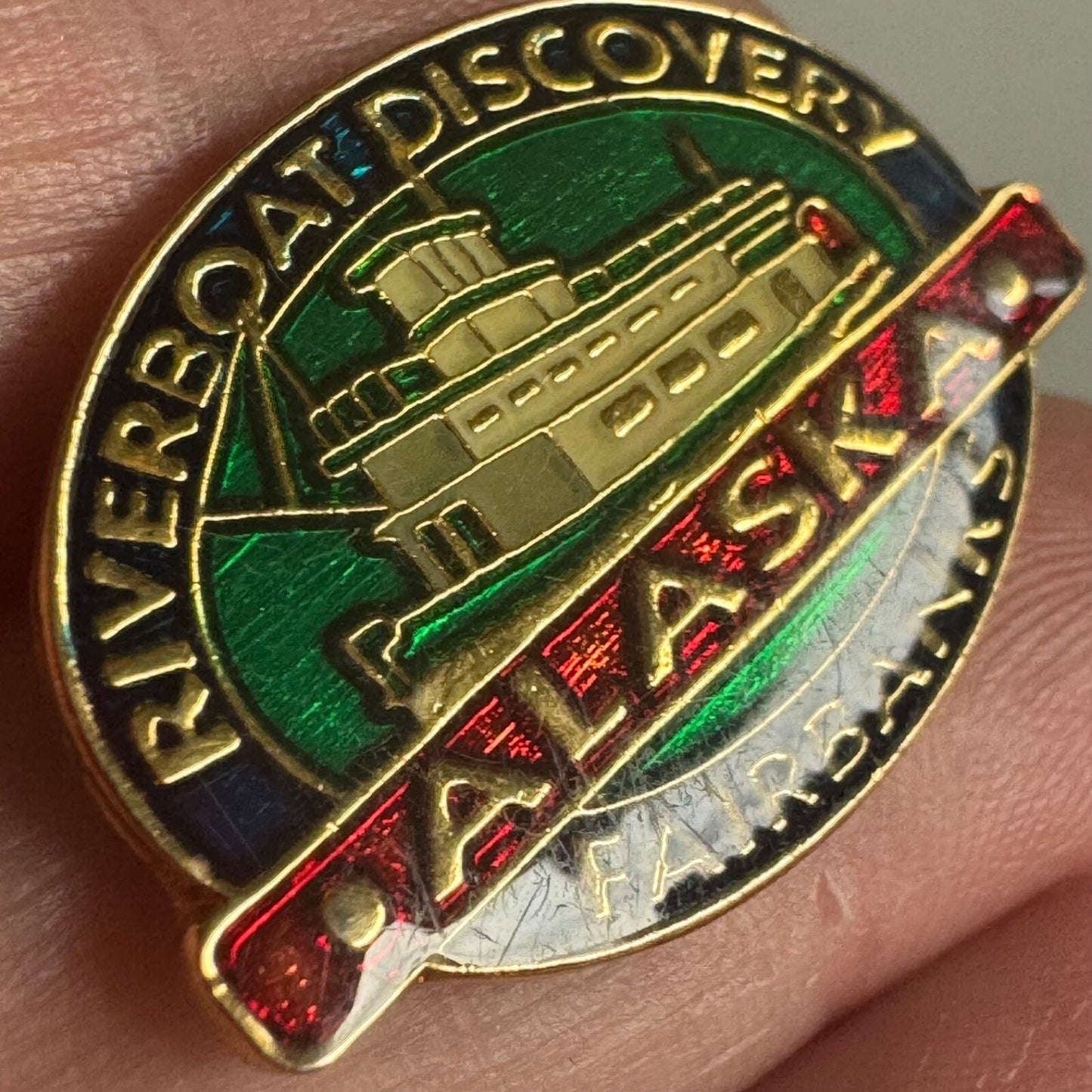 Vintage Riverboat Discovery Fairbanks Alaska Lapel Pin