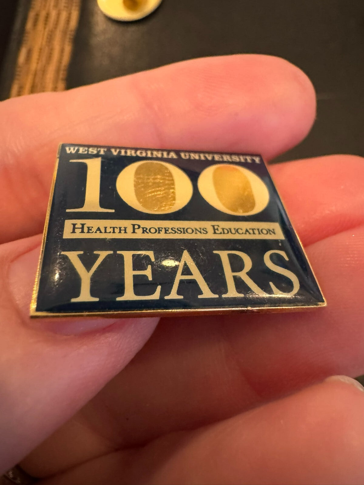 West Virginia University Health Professions 100 Years Pin