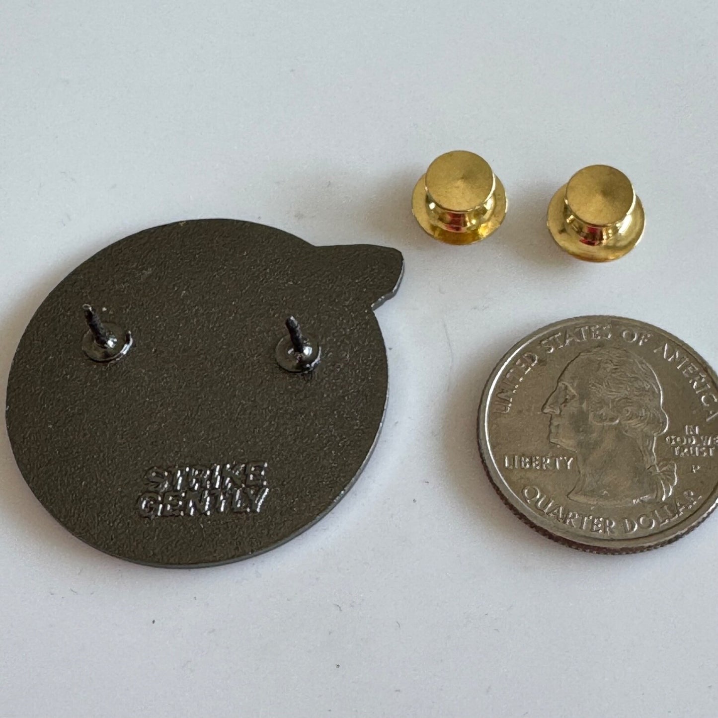 Strike Gently Surveillance Security Cameras Lapel Pin