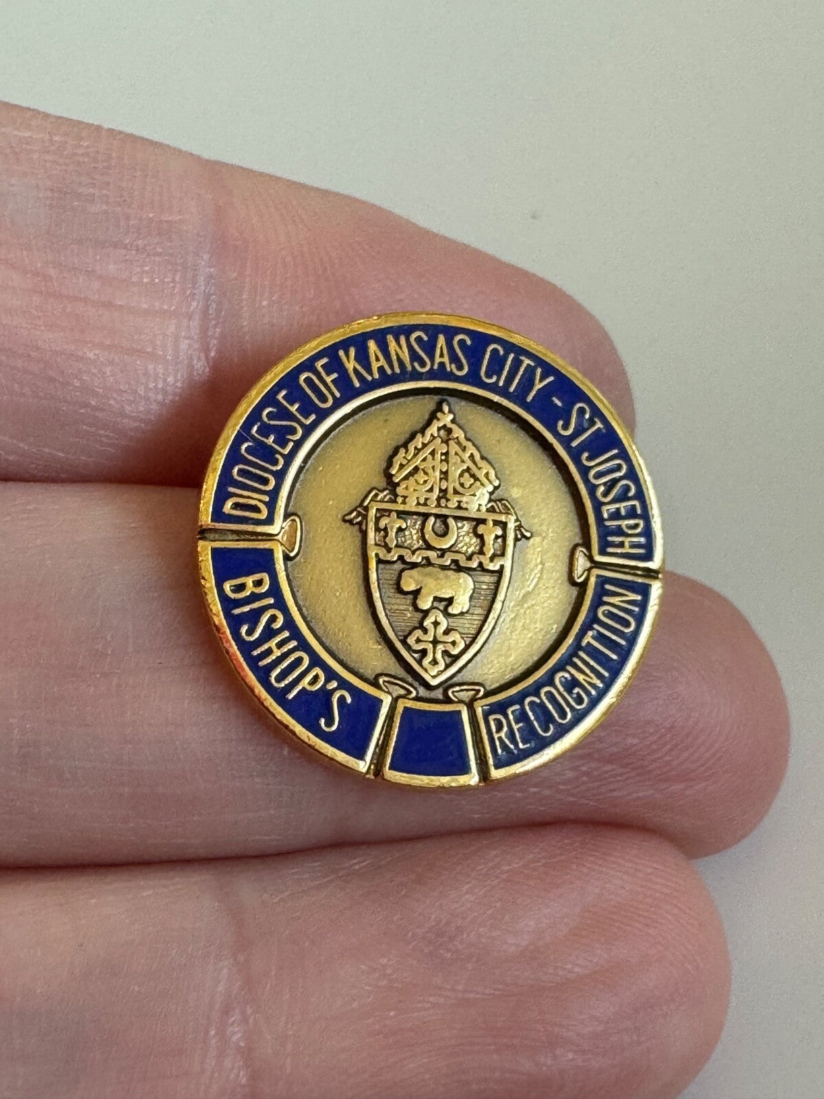 Vtg Diocese of Kansas City St. Joseph Bishop’s Recognition Award Pin Catholic