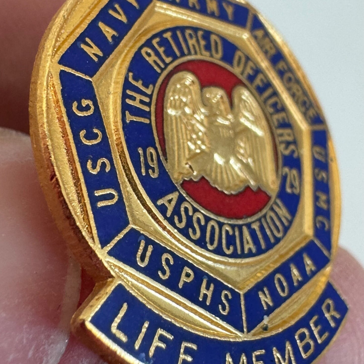 Vtg MOAA Military Officers Association of America Life Member Lapel Pin Tie Tack