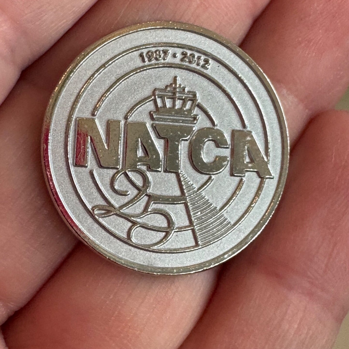 2012 NATCA National Air Traffic Controllers Association 25th Anniversary Pin