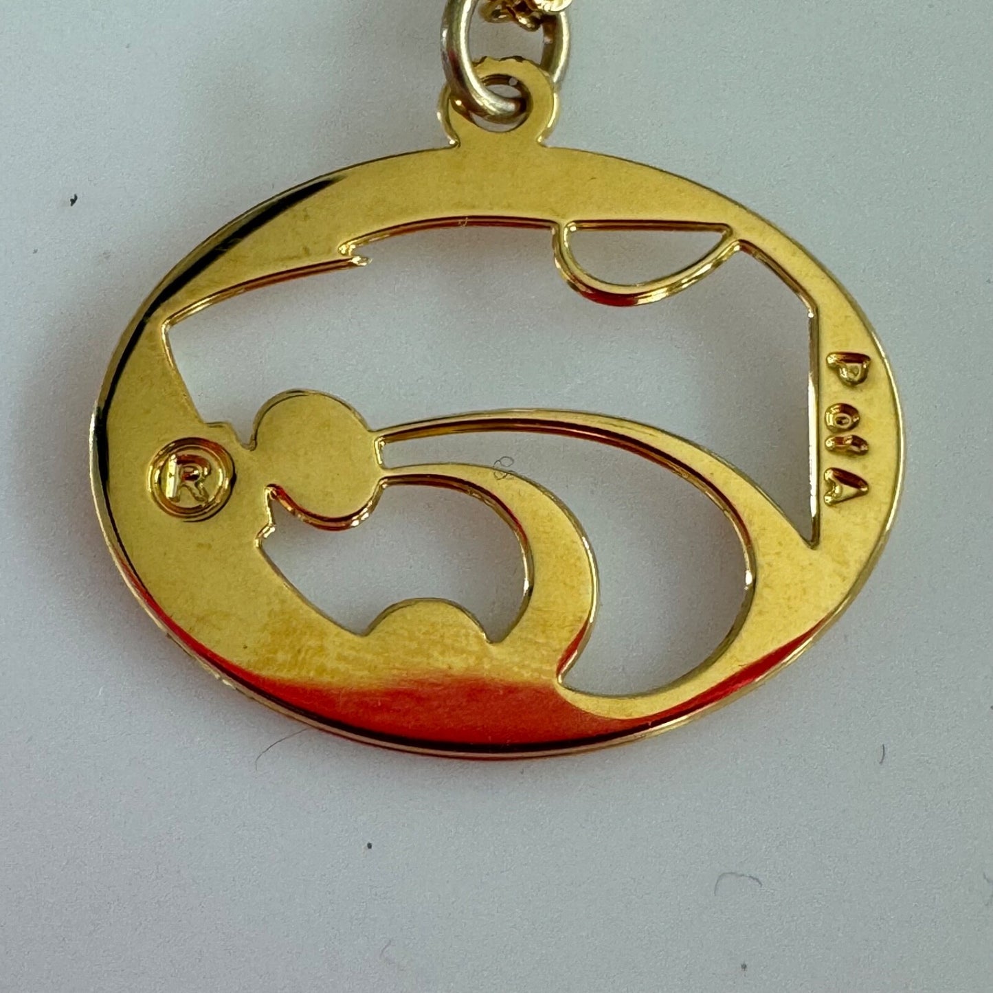 Vintage Kansas State University Necklace and Earrings Gold Tone Set Wildcats