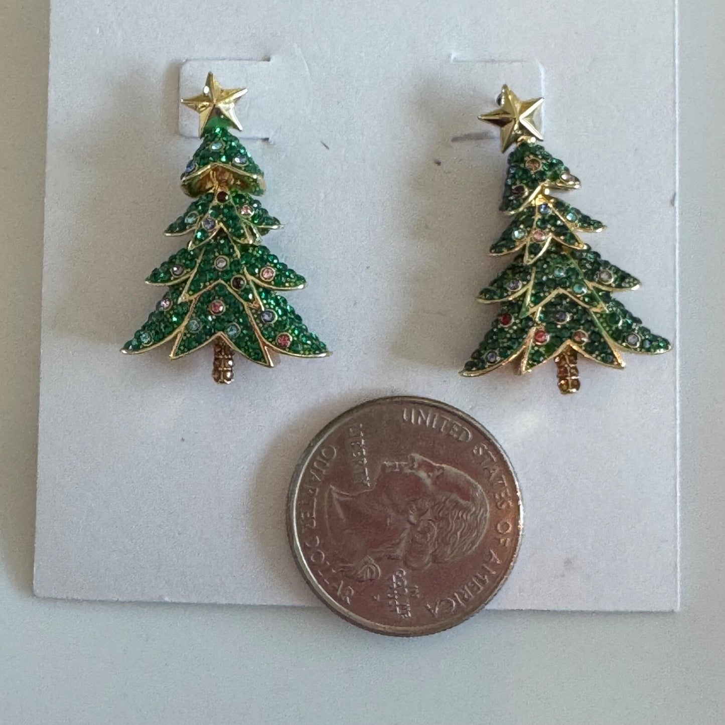 Baublebar Women's Gold Green Pine-ing For You Pavé Christmas Tree Drop Earrings