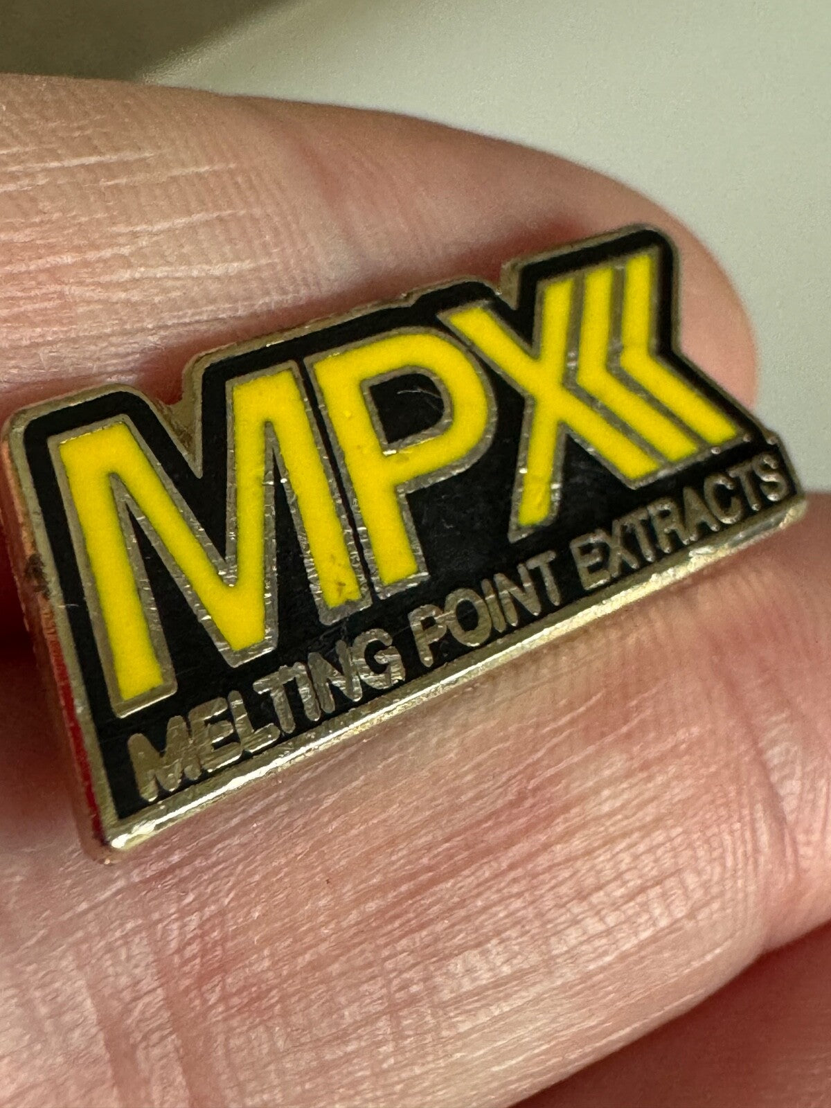 MPX Melting Point Extracts Pin – Brand Promotional Badge