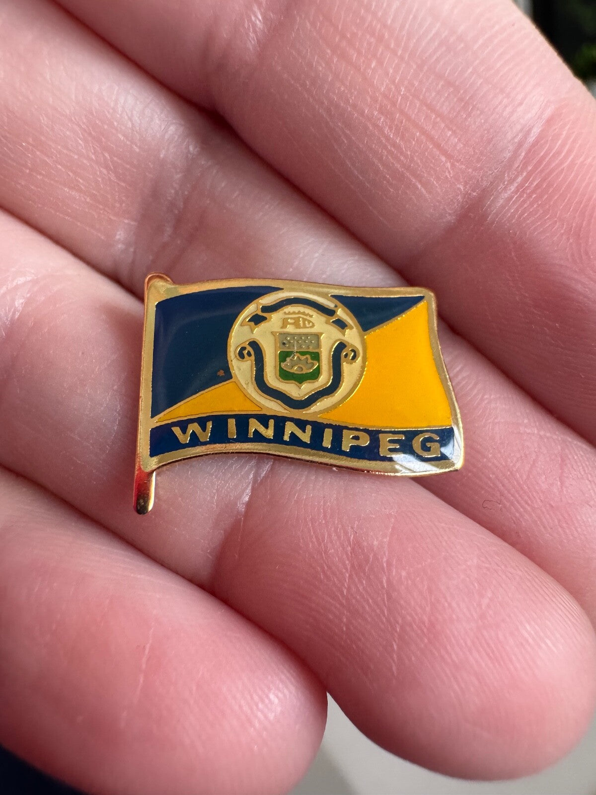 Vintage Winnipeg Canada Flag Lapel Pin Tie Tack