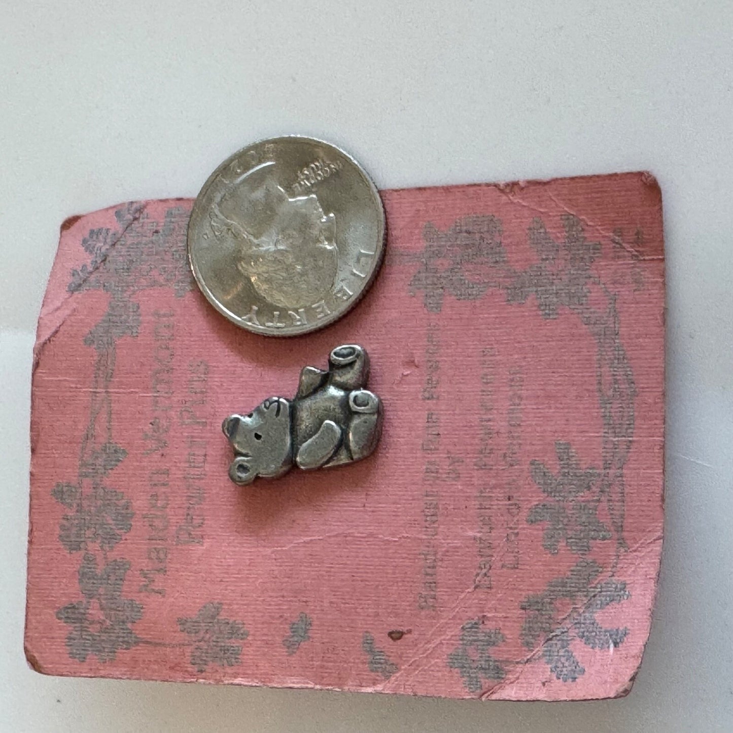 Maiden Vermont Pewter Pins Teddy Bear Lapel Pin New on Card