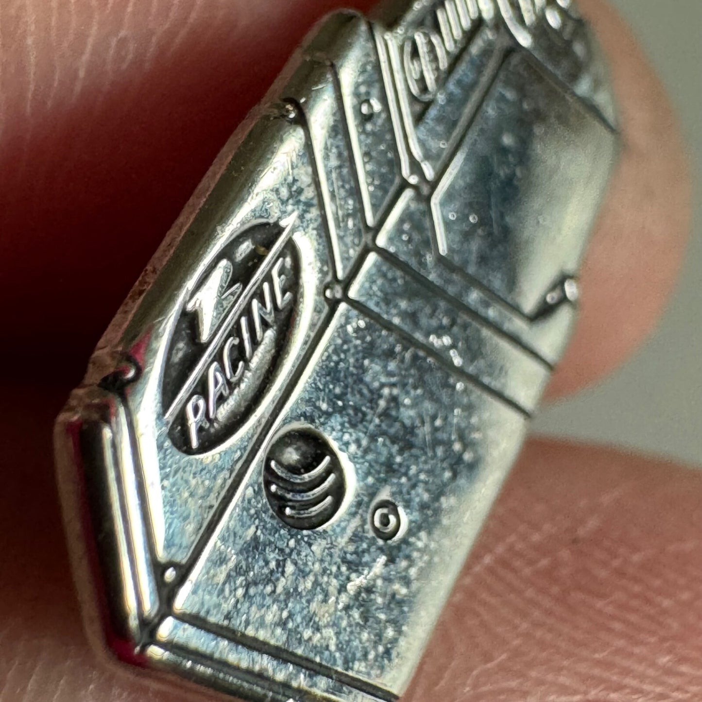 Vintage Racine Railroad Products Lapel Pin Machinery RARE