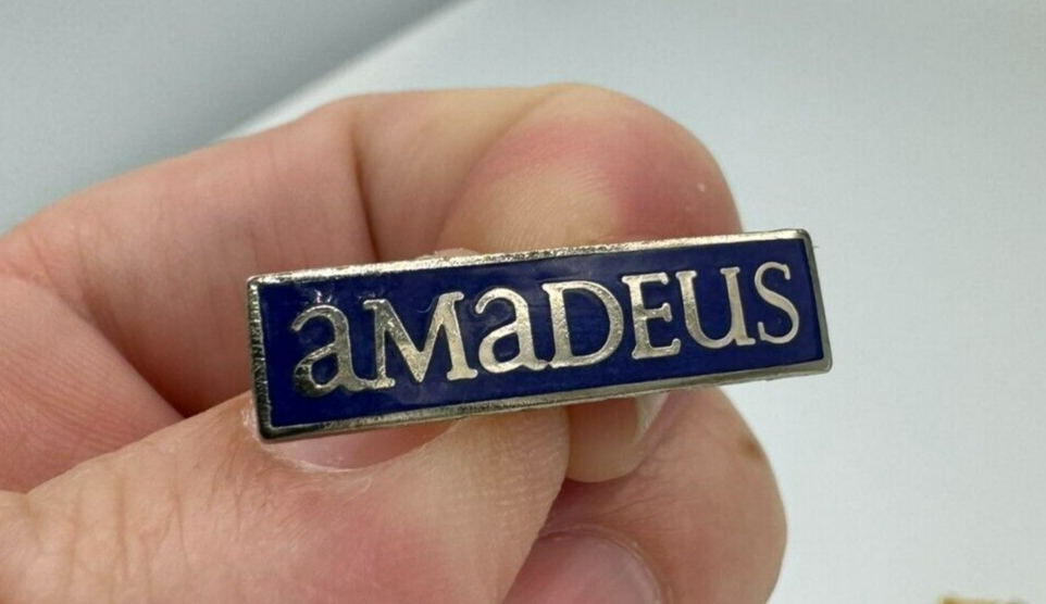 AMADEUS Travel Software Vintage Lapel Pin