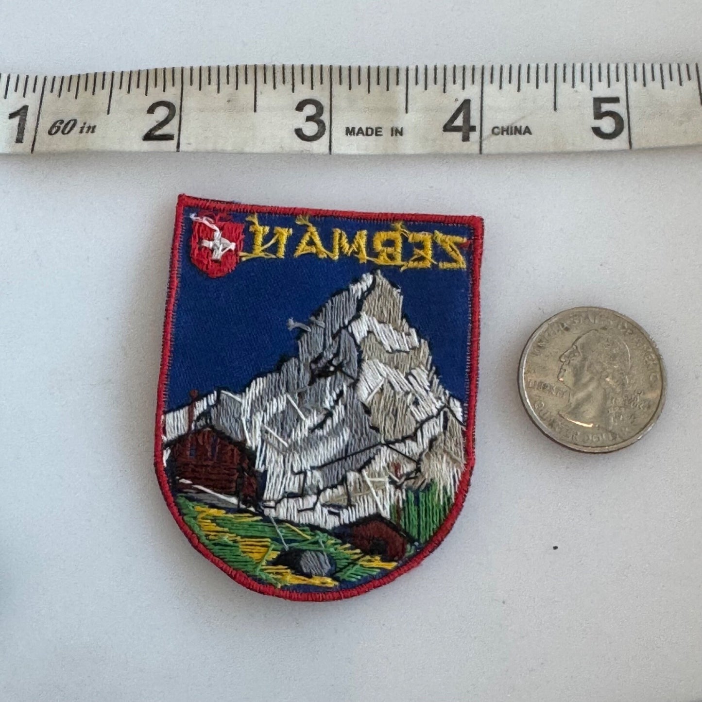 Vtg Zermatt Matterhorn Hotel Schwarzsee Embroidered Ski Patch Switzerland Skiing
