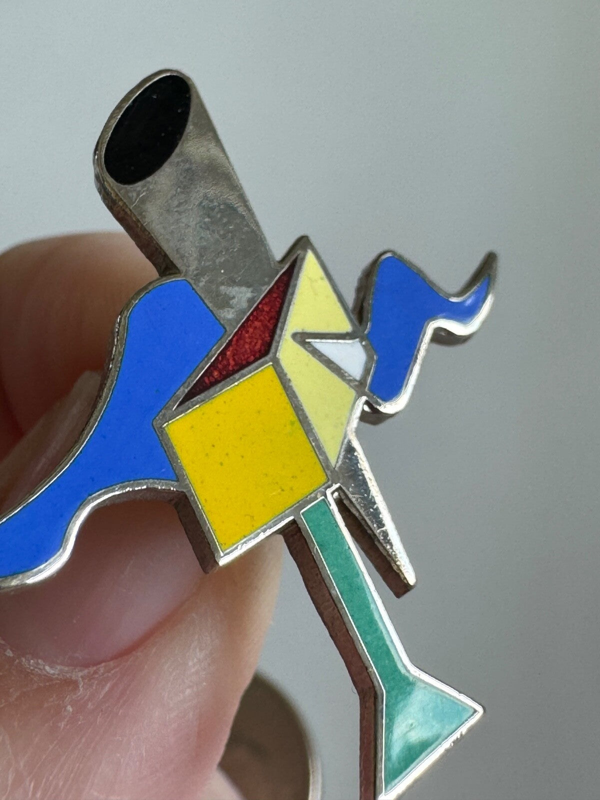 Vtg Acme Studios Alchi X Alchimia Modernist Enamel Pin Brooch Earrings Set