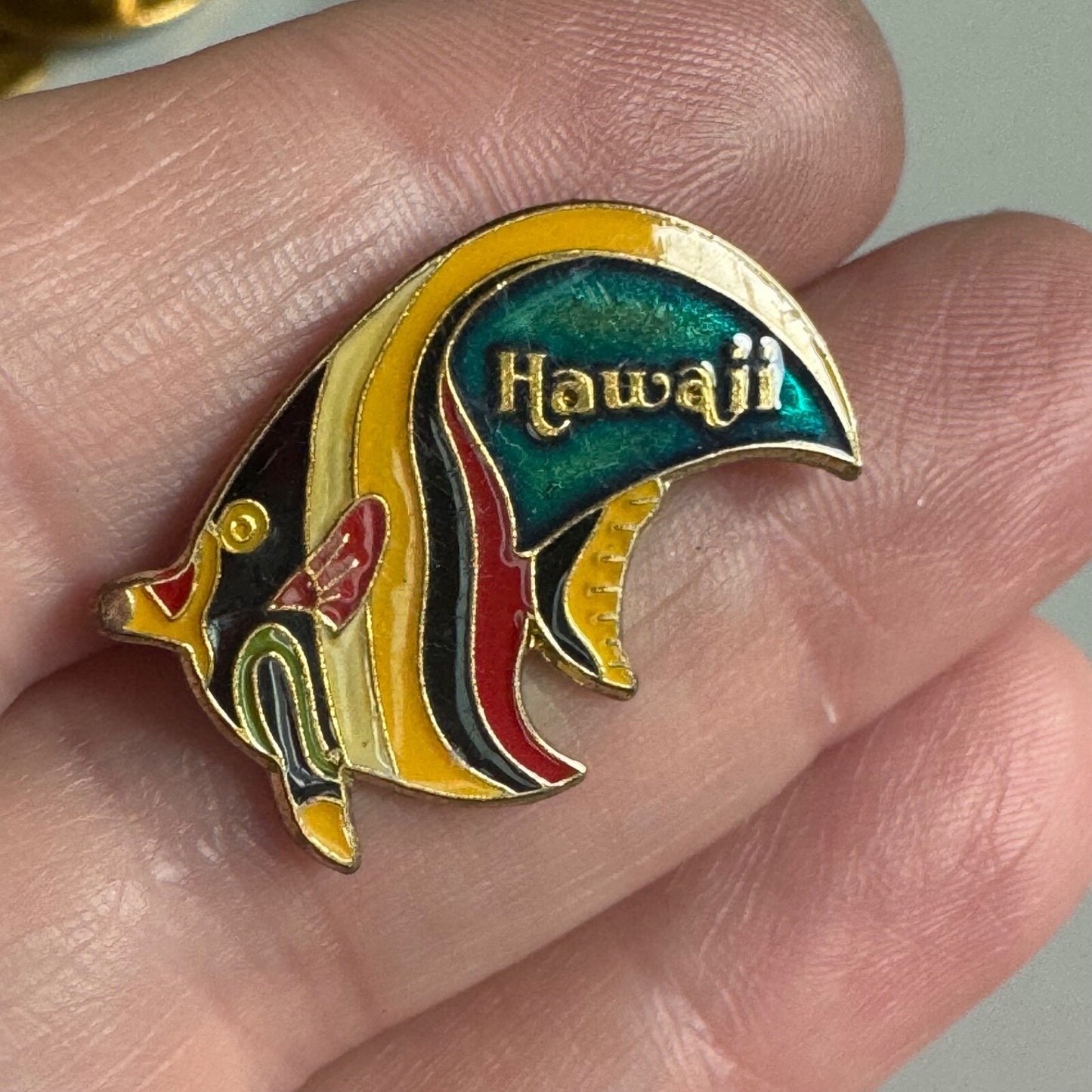 Vintage Hawaii Angel Fish Lapel Pin