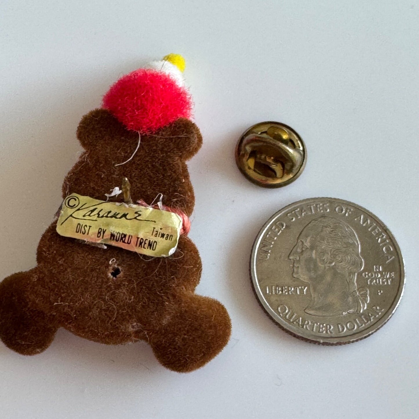 Vintage San Francisco 49ers Teddy Bear Lapel Pin with Winter Hat Scarf