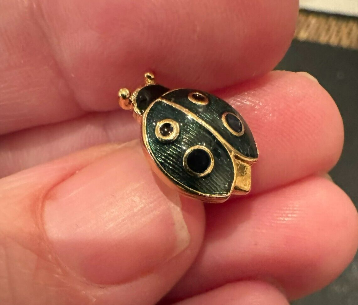 Vintage Avon Ladybug Shaped Enamel Scatter Pin Tie Tack