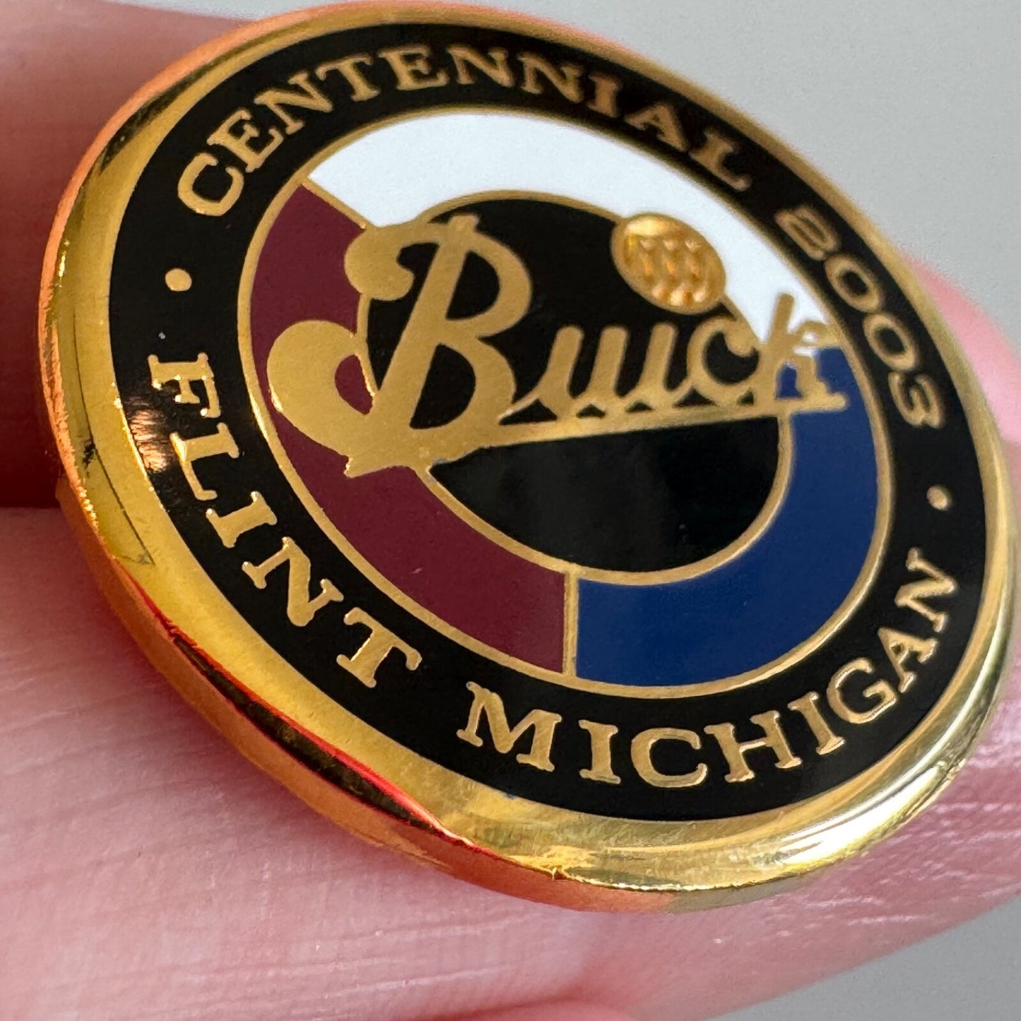 Vintage Buick 2003 Flint Michigan Centennial Lapel Pin Tie Tack Enamel