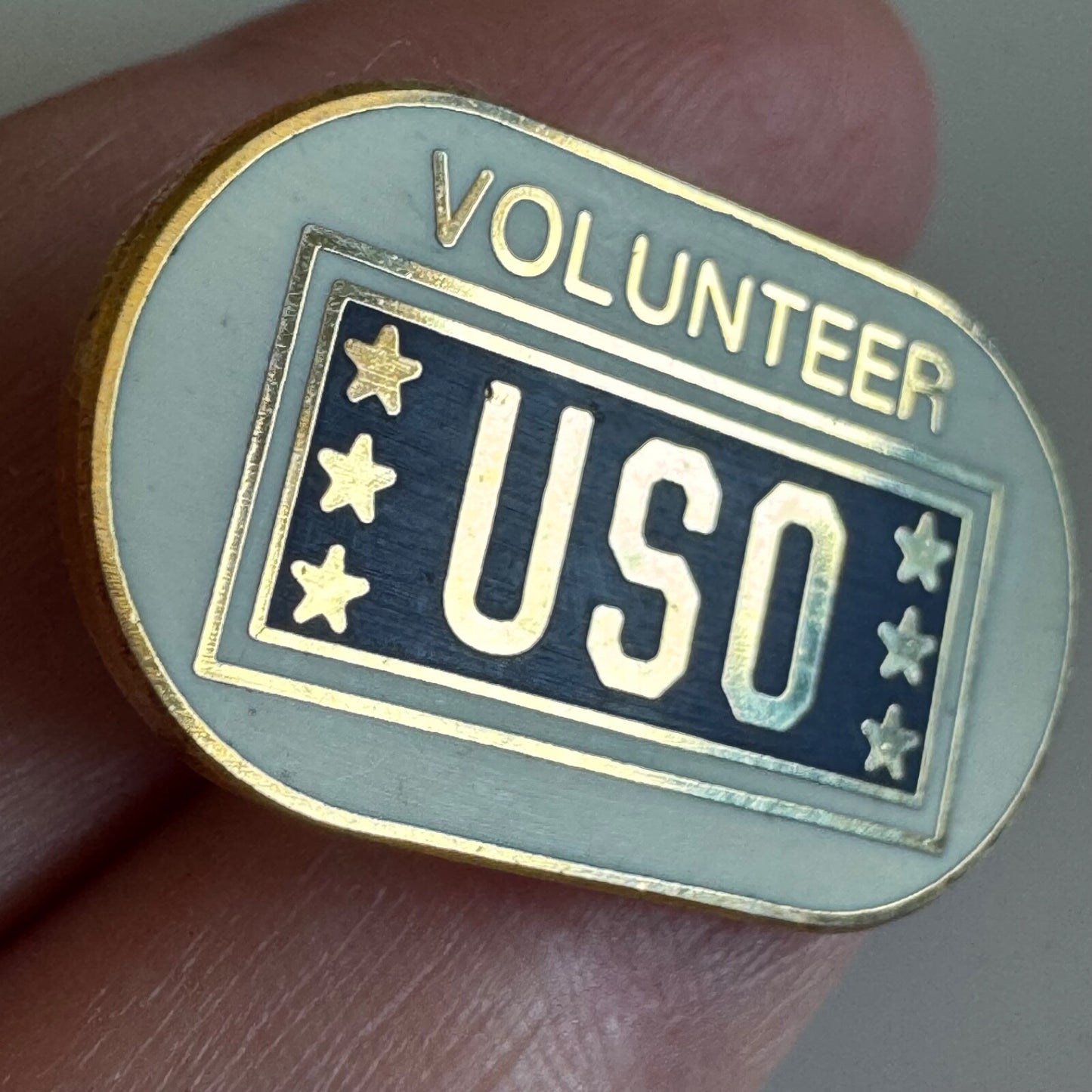 Vintage USO Volunteer Service Lapel Pin - Very Nice!