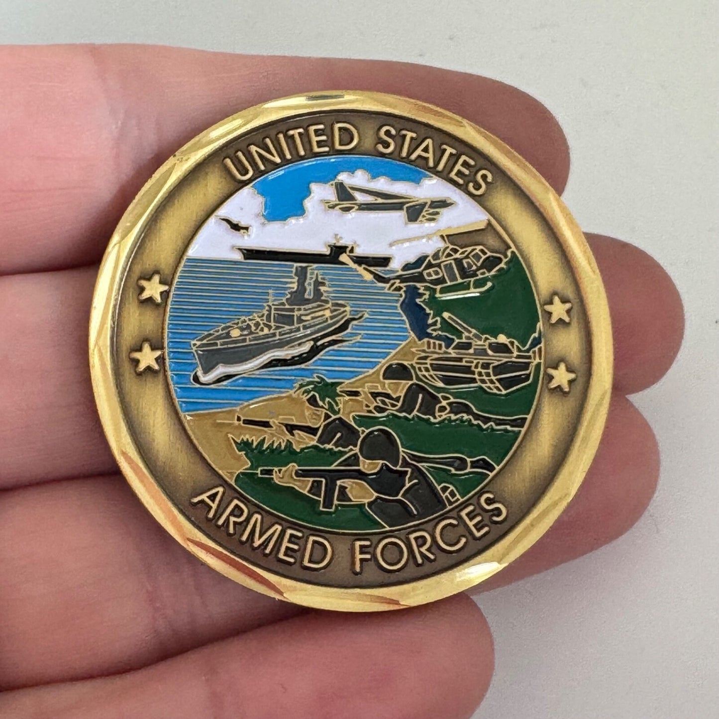 Vietnam Veteran Challenge Coin United States Armed Forces Enamel