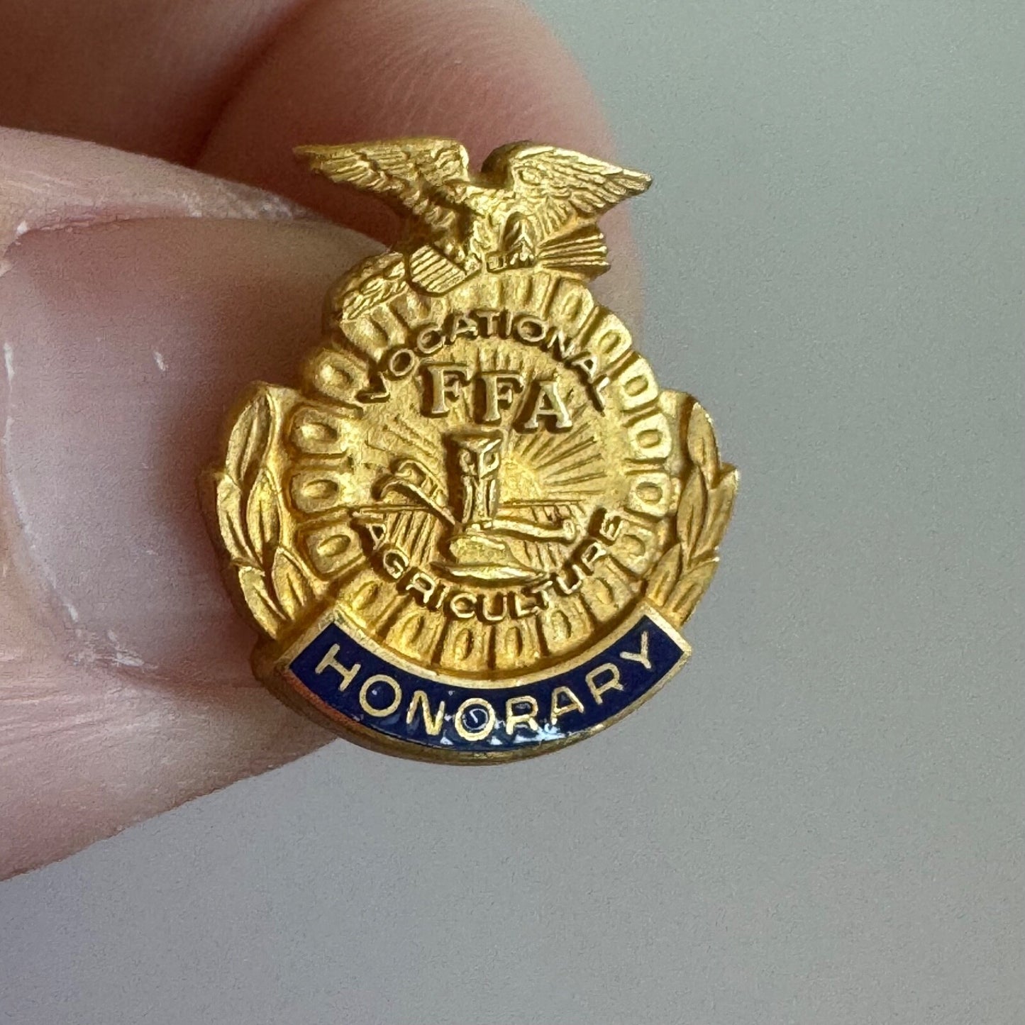 Vintage Honorary FFA Degree Gold Tone 1/10 10k Gold Filled Balfour Vocational Ag