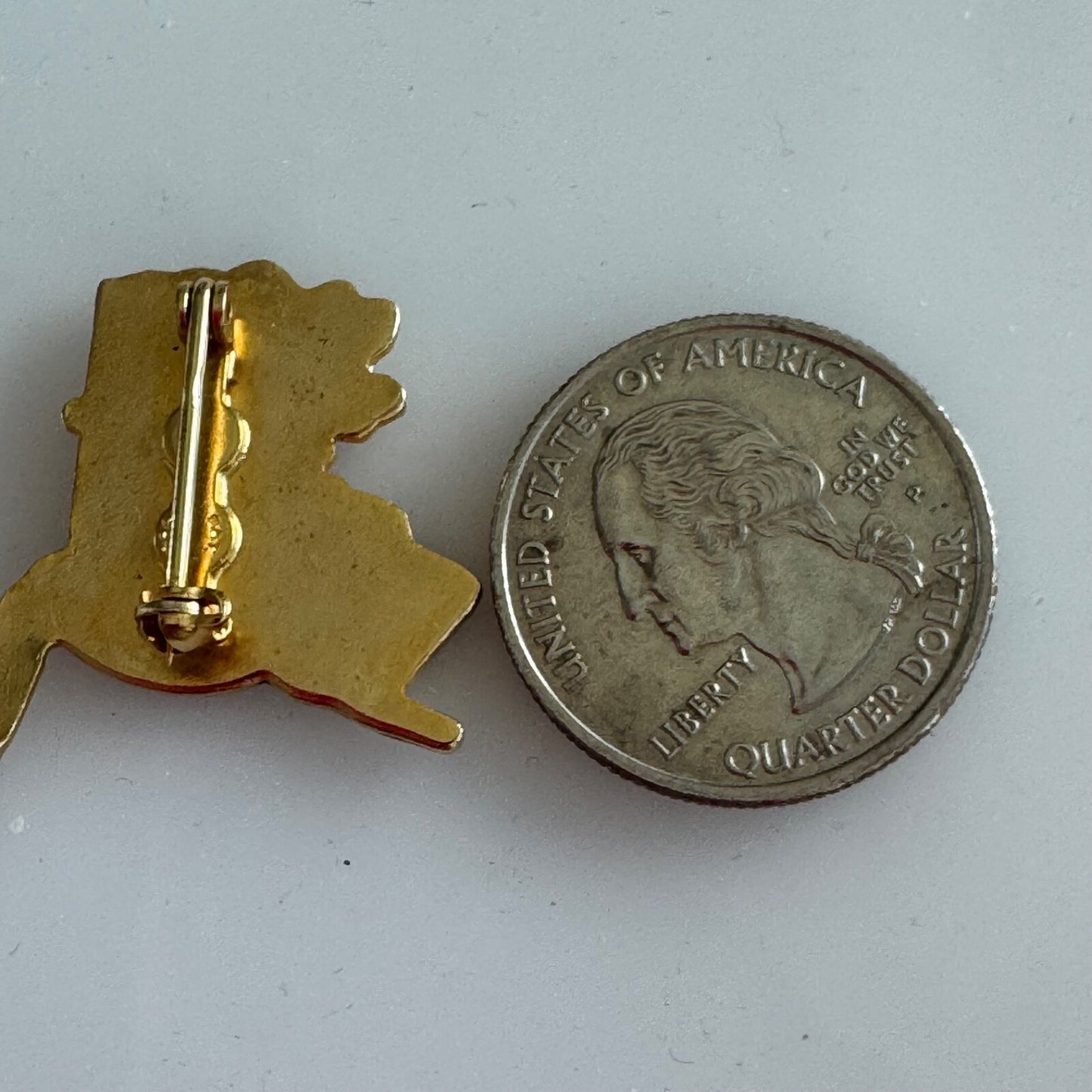 Vintage Fairbanks Alaska Curling Club Enamel Lapel Pin