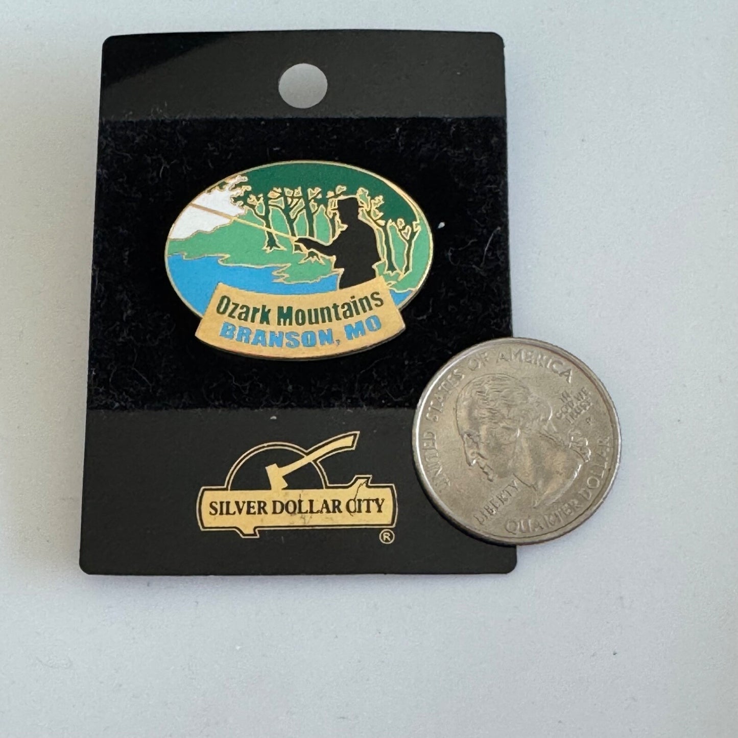 Ozark Mountains Lapel Pin – Branson, Missouri Silver Dollar City