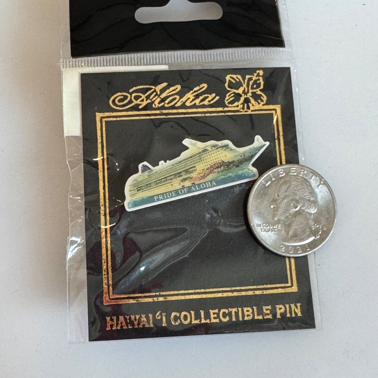 Vintage Pride of Aloha Cruise Ship Pin New in Package Norwegian Cruise Lines