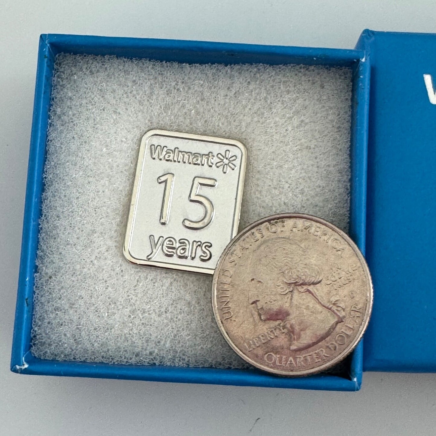 Walmart Employee 15 Year Service Lapel Pin Tie Tack Wal-Mart With Box