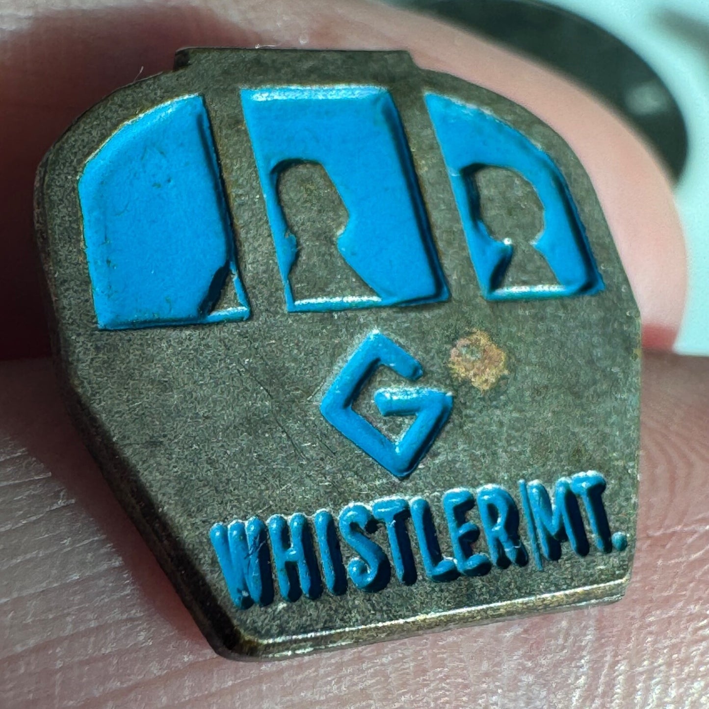 Vtg Whistler Mountain Gondola Lapel Pin Mt. Ski Skiing British Columbia Canada