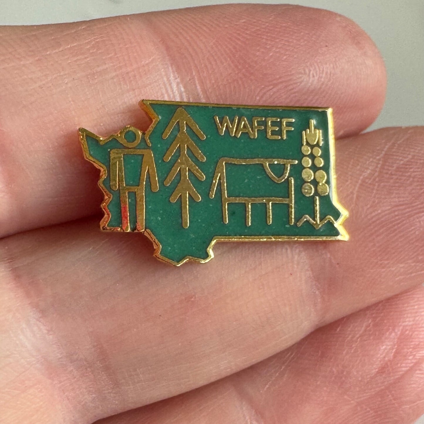 Vtg WAFEF Washington Agriculture Forestry Education Association Lapel Pin