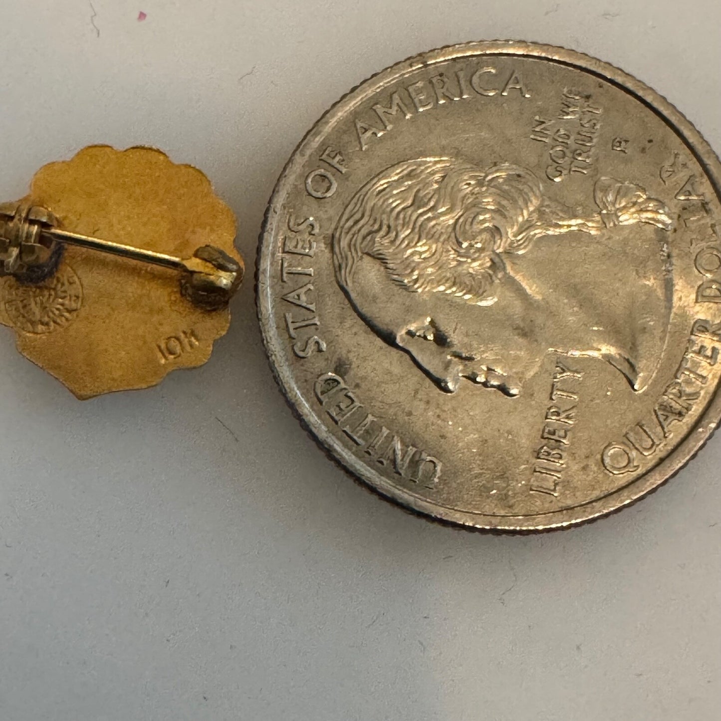 Vintage 10k Gold IB of EW 5 Year Member Pin Tie Tack IBEW Electrical Workers