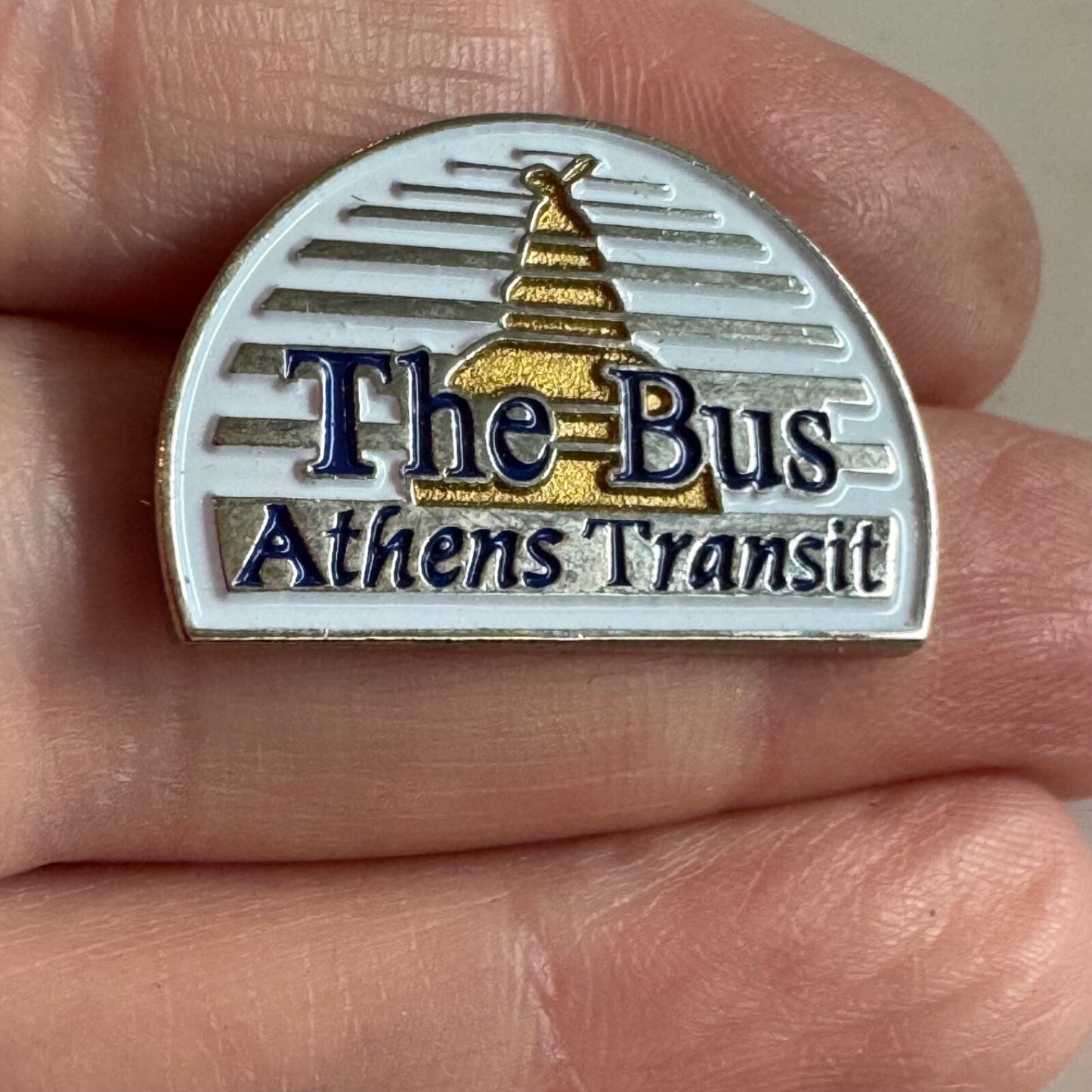 Vintage The Bus Athens Transit Lapel Pin Georgia RARE