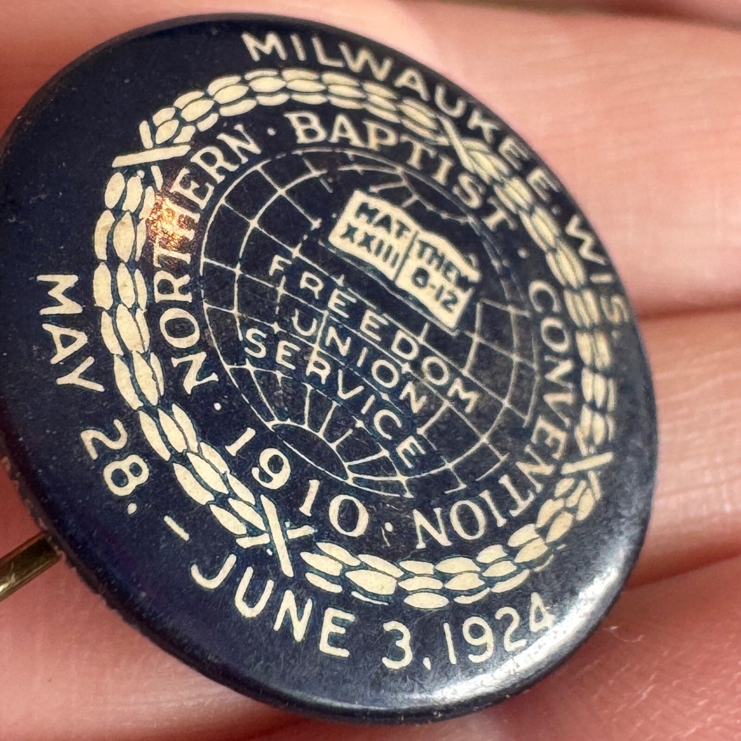 1924 Northern Baptist Convention Milwaukee Lapel Pin