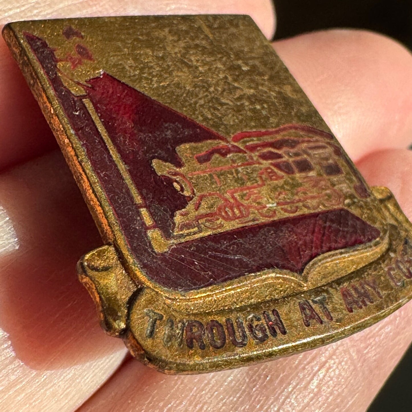 714th Transportation Battalion Railway Through At Any Cost DUI DI Pin GEMSCO