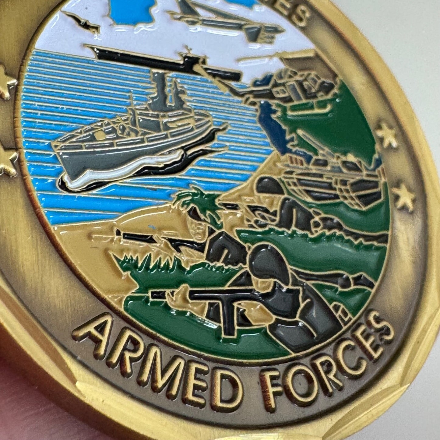 Vietnam Veteran Challenge Coin United States Armed Forces Enamel
