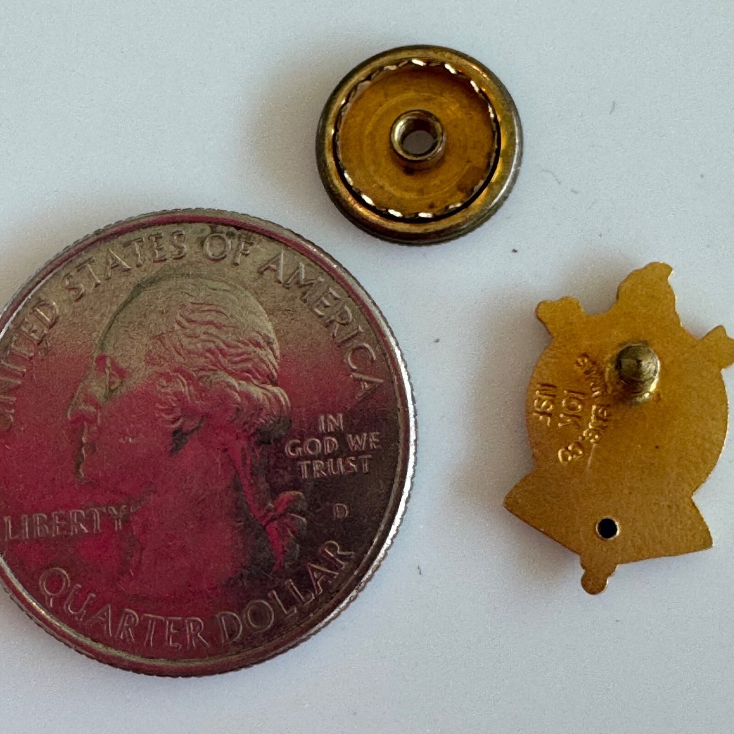 Vtg Chandler Public Schools 10k Gold Screw Back Lapel Pin Arizona High