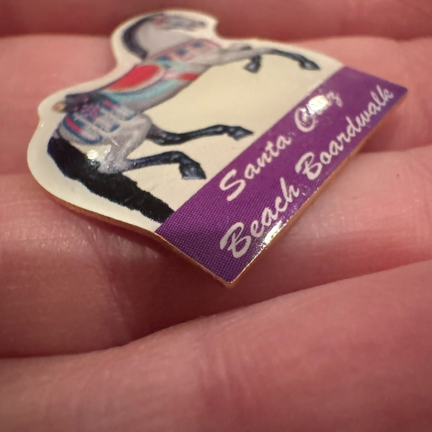 Santa Cruz Beach Boardwalk Carousel Horse Souvenir Lapel Pin