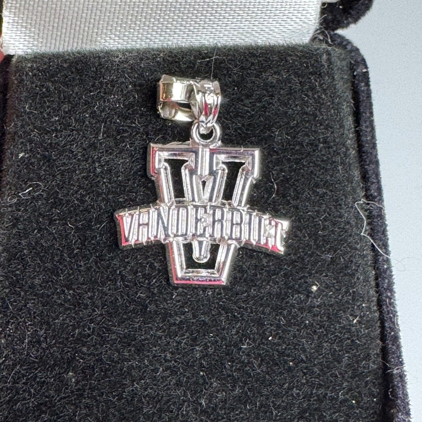 New in Box Vanderbilt University Sterling Silver Pendant Charm Commodores
