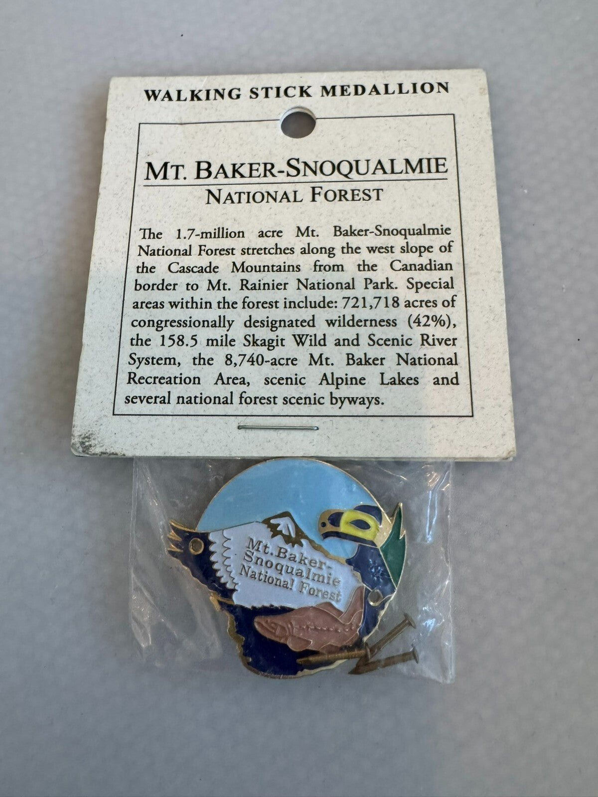 Mt Baker-Snoqualmie National Forest Walking Stick Medallion