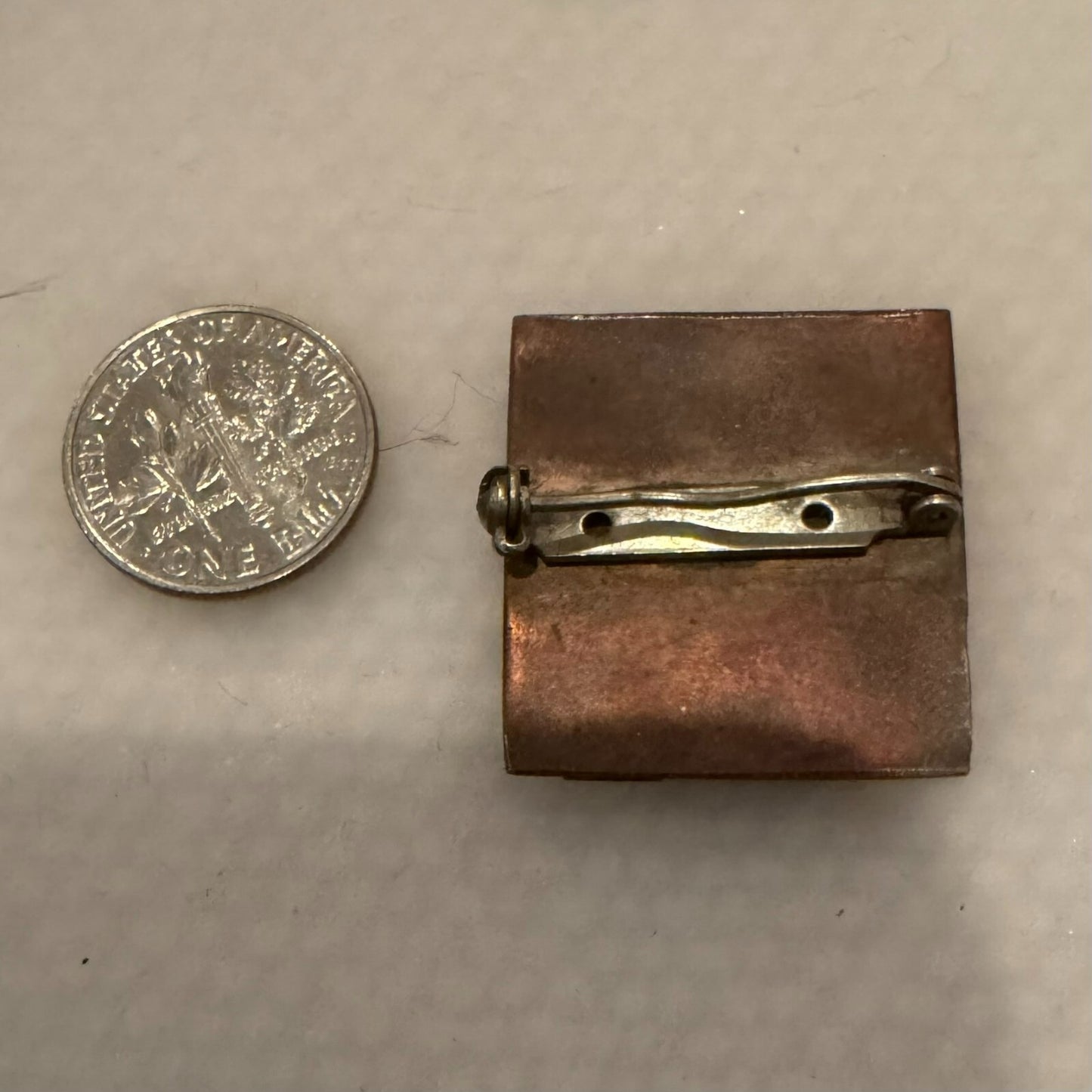 Vintage Brutalist Copper Brooch