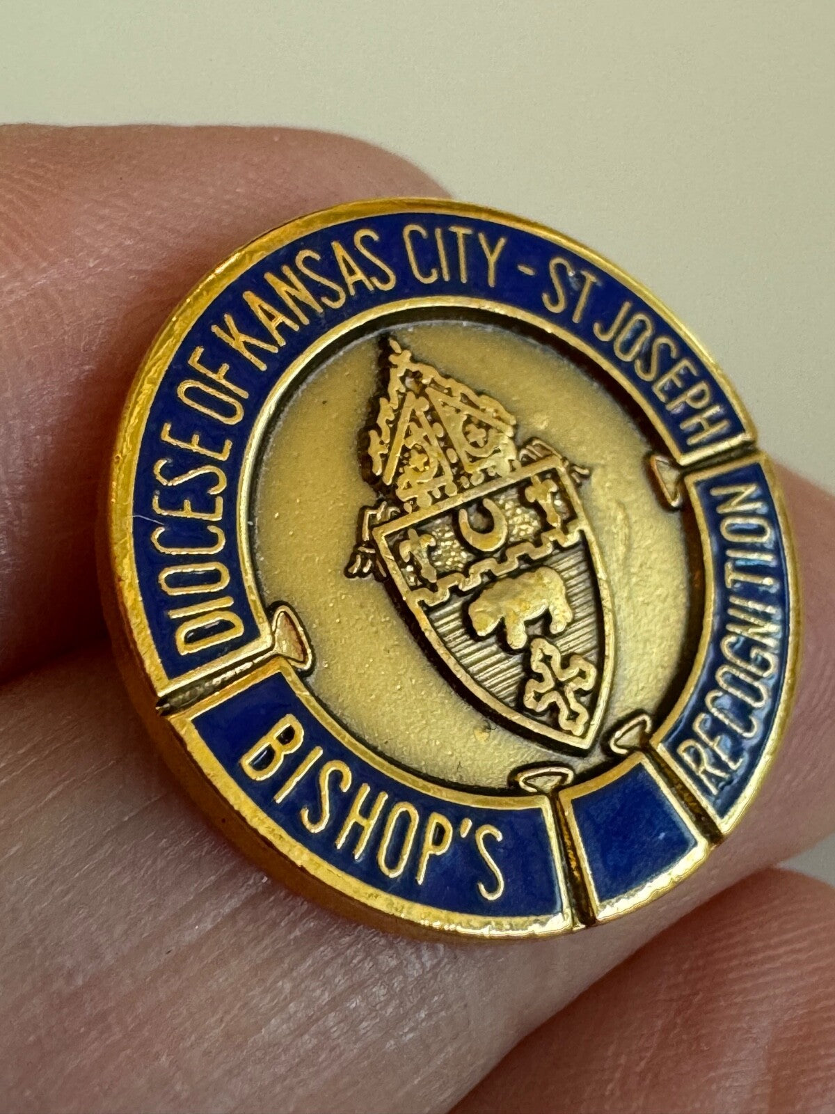 Vtg Diocese of Kansas City St. Joseph Bishop’s Recognition Award Pin Catholic